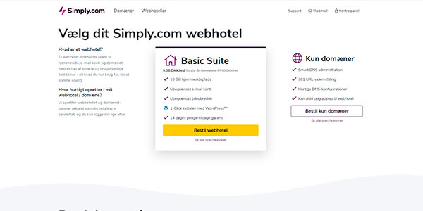 Simply.com - Professionel og stabil webhosting til en fornuftig pris